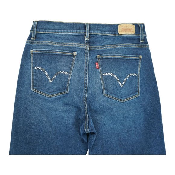 Levi's 512 Perfectly Slimming Bootcut Jeans Womens Size 8 Blue Mid Rise Country* - Picture 4 of 7